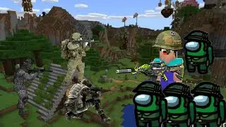 Нубик и Патрик пробрались на базу солдатов ,троллинг ловушка в Minecraft.