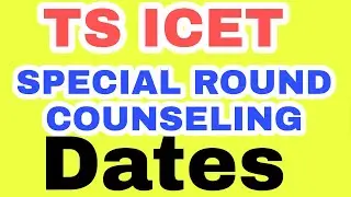 ts icet 2021 SPECIAL ROUND AND SPOT ADMISSION  counselling dates
