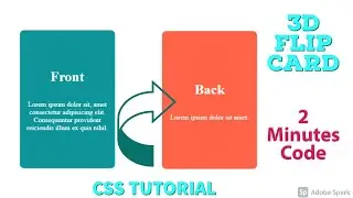 CSS 3D FLIP CARD Tutorial 2021 | Sojib Hossein | HTML AND CSS ONLY.