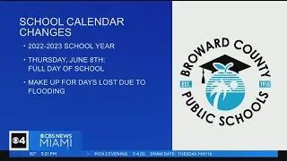 Broward County Public School calendar change: Last day of school will be full day, not early release