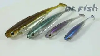 Dr.Fish 5/6pcs Fishing Soft Plastic Lures Silicone Bait Paddle Tail Shad Worm 70mm 80mm 100mm