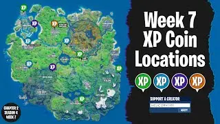 All XP Coin Locations - Fortnite season 4 chapter 2 (Week 7)*EASY TO FOLLOW*