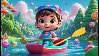 Греби, греби, греби, греби, плыви по реке Кэнди-Ривер! Детская песня для детей