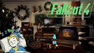 Fallout Christmas Ambience 🎄 Cozy Shack &bull; Crackling Fire &bull; Rain, Thunder &bull; Classic Christmas Cartoon