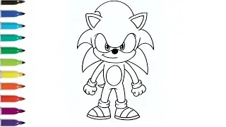 Sonic The Hedgehog Drawing, Painting & Coloring For Kids and Toddlers_ Kids Art