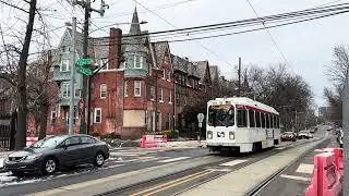 SEPTA Trolley Detour on 42nd Street - Clip 2