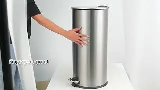 Aqualisse 30L Brushed Stainless Steel Pedal Bin &ndash; Soft-Close Bathroom Bin