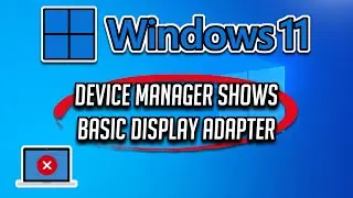 Device Manager Shows Microsoft Basic Display Adapter Under Display Adapters in Windows 11/10
