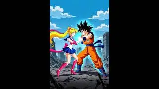 🌙Sailor Moon vs Goku🐉 Usagi Attempting Kamehameha☄️