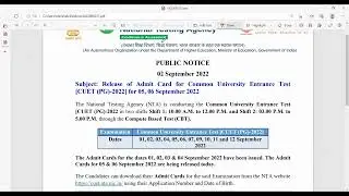 CUET PG MBA AMDIT CARD 2022 | YOUR DOUBTS