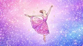Sparkly Ballerina 🩰✨ | Cute Coloring Art