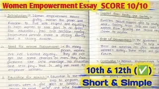 How to Write 10/10 Women Empowerment Essay (2026 Board Exam Secrets) ✍️