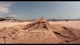 SONY PLAYSTATION x URBAN ACT : Uncharted 3 - Green Marketing - Event Arty - Sculpture sur Sable