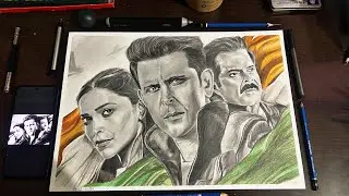 Drawing Fighter movie poster🇮🇳  | Timelapse
