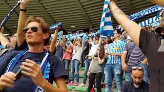 Verona-Spal 29/4/18 - il tifo della Curva Ovest e degli spallini durante la partita.