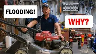 Mower Flooding - Carburetor Repair Honda HRU216 Mower Self Propelled