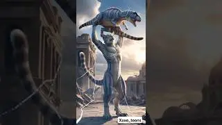 Cat vs dinosaur.. watch till end!! #cat #ai #catvideos #story #fight