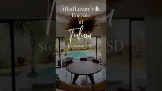 Luxury 5 Bed Villa w/Private Pool For Sale in Tulum: $639K USD! #TulumRealEstate #shorts