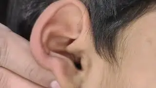 ASMR ear massage wax removed deep cleaning finger 🤘8