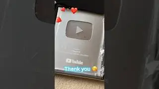 YouTube Silver Plaque has just arrived 😍 Thank you 100K Subscribers ❤️ #shorts #100ksubscribers