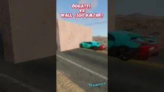 Bugatti chiron vs wall 350 km/hr 💥🚗⛩️ beamng.drive #shorts