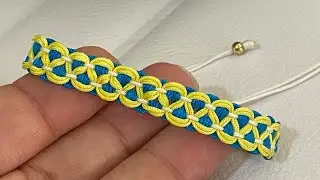 ✔️PULSERA DE HILO CHINO TRENZADA CON BALINES  Paso a Paso.