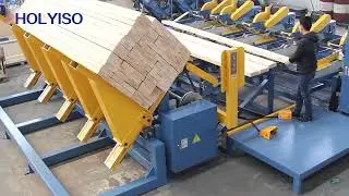 High-efficiency Woodworking Heavy Duty 5 Head Multi Trim Saw With Automatic Feeding System