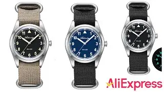 ADDIESDIVE 36mm Men&rsquo;s Analog Quartz Watch 100m Waterproof with Luminous Dial & Nylon Strap