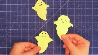 Halloween Basteln f&uuml;r Kinder: Origami Gespenst | Spooky Origami Ghost for Kids | Origami Geist
