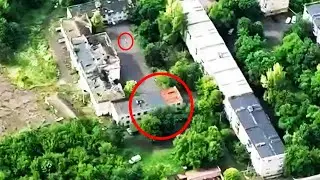 Big Precision JDAM Strike On Russian Troops Hiding In Building in Donetsk