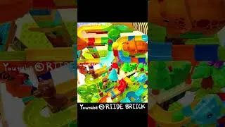 Satisfying Marble Run Race | Dinosaur & Animal Blocks ASMR🦖🌋