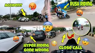 HYPER RIDING GONE WRONG 😱 I CloseCall & Accident Caught on Camera !