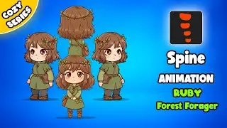 Ruby Forest Forager || 2D Animated Spine Character (Cozy Series) #2danimation #spine
