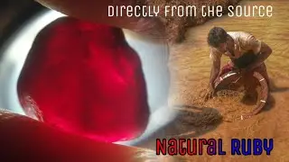 Ruby Rough Stone from Madagascar Gem Mine - Alluvial Gem Mining