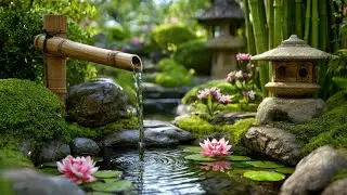 Calming Bamboo Fountain Sleep Music | Relaxing Ambience for Spa, Massage, Yoga & Night Peace