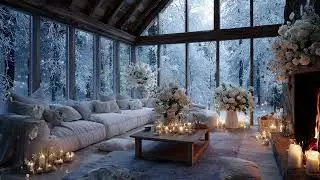Gentle Piano Music With Snowfall And Fireplace Sounds For Cozy Nights And Better Sleep