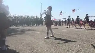 Merced HS Marching Band & color guard at 2025 Pitman Band Review 