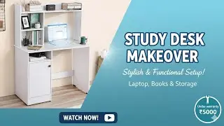 ABOUT SPACE Wooden Study Table with Storage | #1 Best Seller Computer Desk for Home & Office