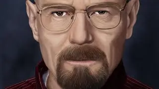 HYPER REALISTIC digital portrait / #brakingbad #heisnberg #wlaterwhite