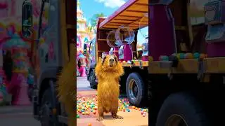 Capybara Causes Candy Chaos! (The Epic Truck Trigger)