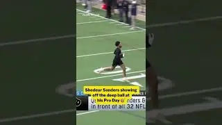 Shedeur Sanders was launching it at Colorado Pro Day 🚀