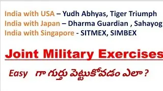 Military Exercises of India 2020-21 |Latest Military Exercises of India| updated Current affairs