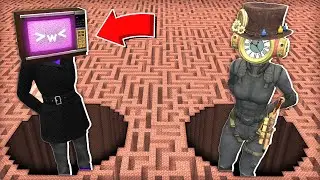 I found a TV WOMAN MAZE and CLOCK WOMAN MAZE in Minecraft ! What's inside this MAZE? WOW!