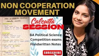 Non-Cooperation Movement 1920 | Calcutta Session | Gandhi & Indian National Congress | BA exam