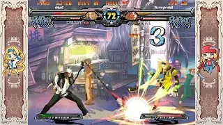 Guilty Gear XX AC+R Lobby Matches- drive0 (Millia) VS BunnyInstall (Axl)