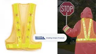 Light-Up Safety vest || MAXSA Innovations Safety Vest with 16 LED Lights
