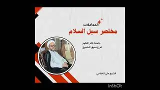 مختصر سبل السلام.. المعاملات.. الدرس ٢٢.. الشيخ علي الخفاجي