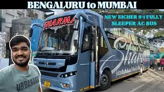 BANGALORE TO MUMBAI BUS JOURNEY in SHARMA TRANSPORTS EICHER AC SLEEPER BUS || FULL DETAILED VLOG