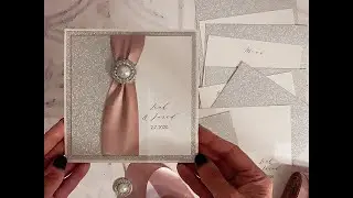 How To Make a Sparkly Pocket Fold Wedding Invitation