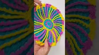 Thalposh new design #rainbowcrochet #thalposh #trending # thalcover ✨